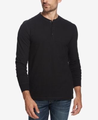 Men's Long Sleeve Brushed Jersey Henley T-shirt