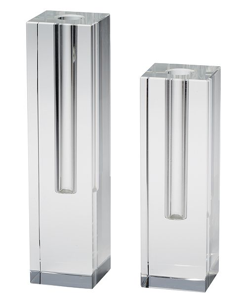 Two S Company Square Crystal Glass Vases Set Of 2 Reviews