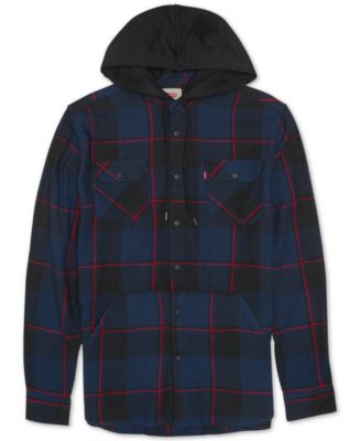 levi's plaid hoodie