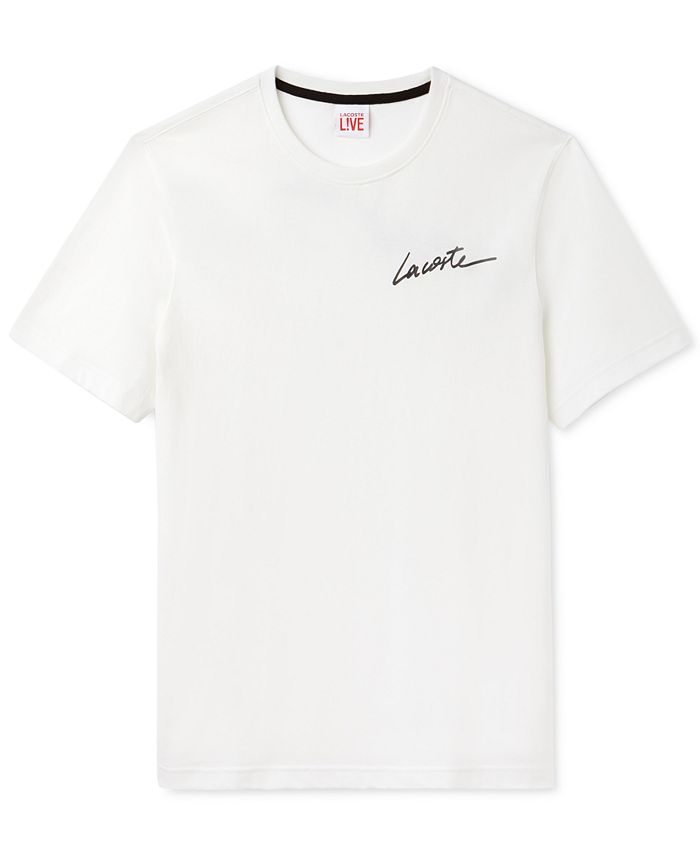 Lacoste Men's LIVE Signature Logo Graphic T-Shirt - Macy's