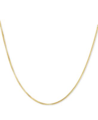 Macy's - Sliding Bead Adjustable Box Link 22" Chain Necklace in 14k Gold