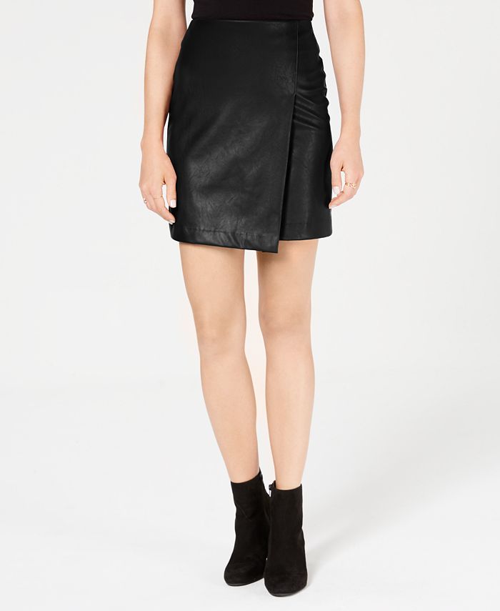 Bar III Faux-Leather Skirt, Created for Macy's - Macy's