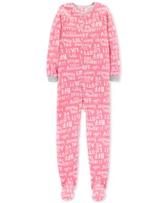 Carter's - Little & Big Girls 1-Pc. Slogan Graphic Footed Pajamas