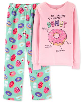 Carter's Little & Big Girls 2-Pc. Donut Snug-Fit Pajama Set - Macy's