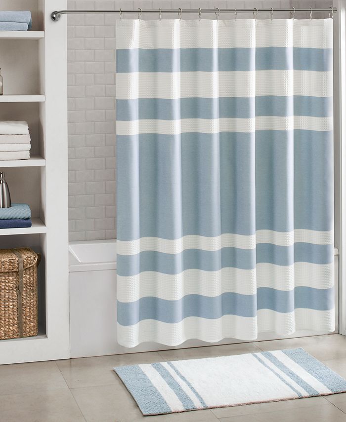 Madison Park CLOSEOUT! Spa Waffle 3MScotchgard™ Shower Curtain, 108" x