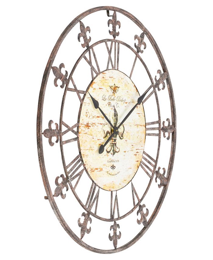Aspire Home Accents 36" Wrought Iron Wall Clock Macy's