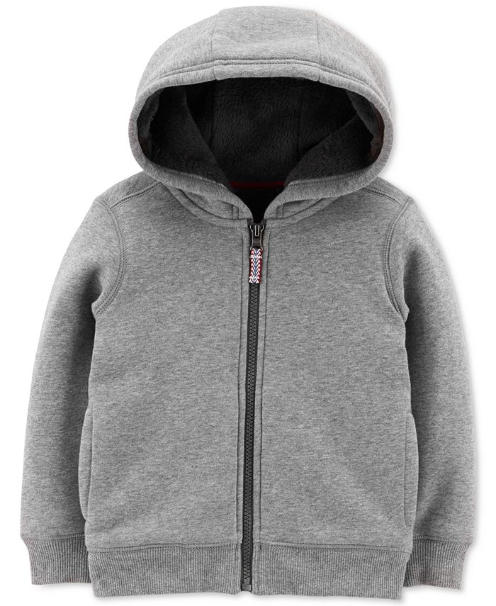Baby boy black zip up hoodie top