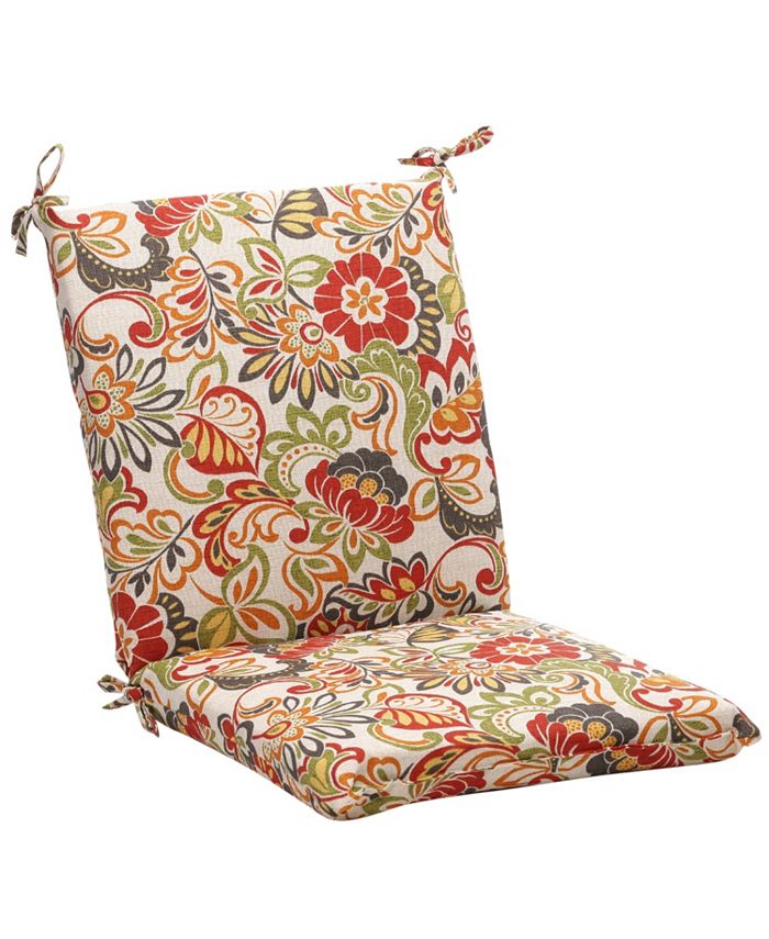Pillow Perfect Zoe Citrus Squared Corners Chair Cushion Macy's