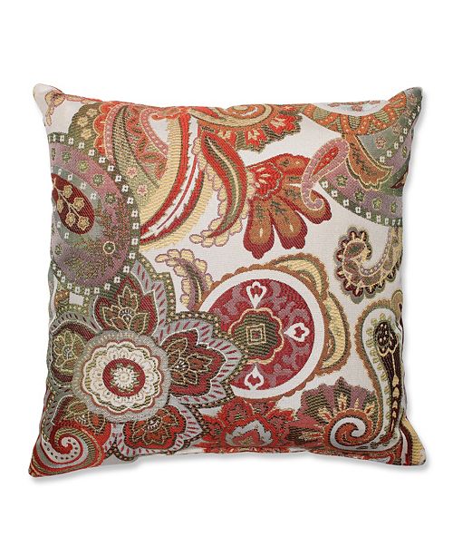 Pillow Perfect Crazy Rosewood 16.5" Throw Pillow & Reviews Home Macy's