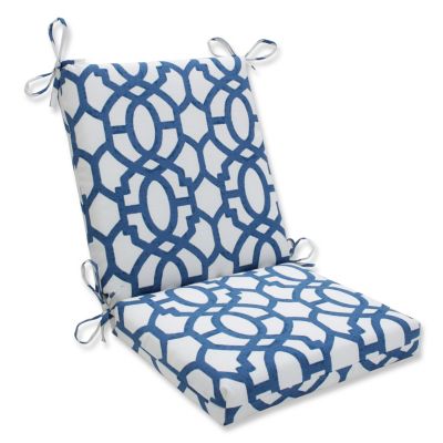 Pillow Perfect - Nunu Geo Ink Blue Squared Corners Chair Cushion