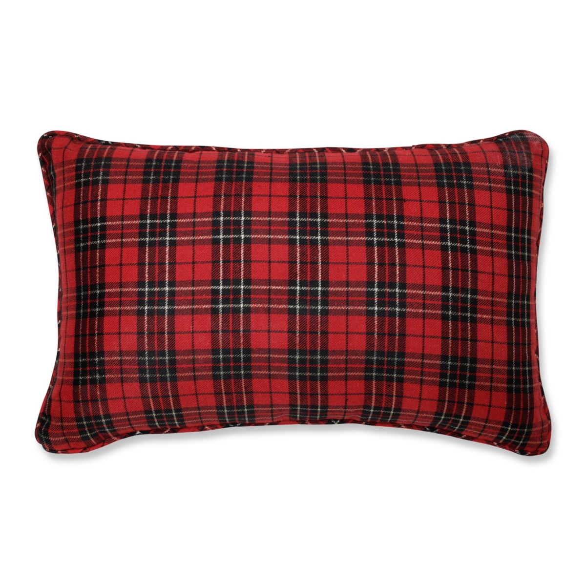 Holiday PlaidRectangular Throw Pillow - Red