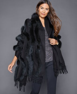 macy's fur shawl