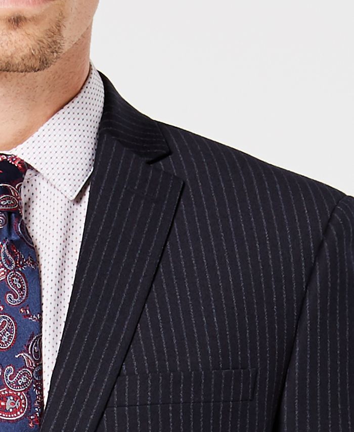 Bar III Men's SlimFit Stretch Blue Stripe Suit Jacket, Created for