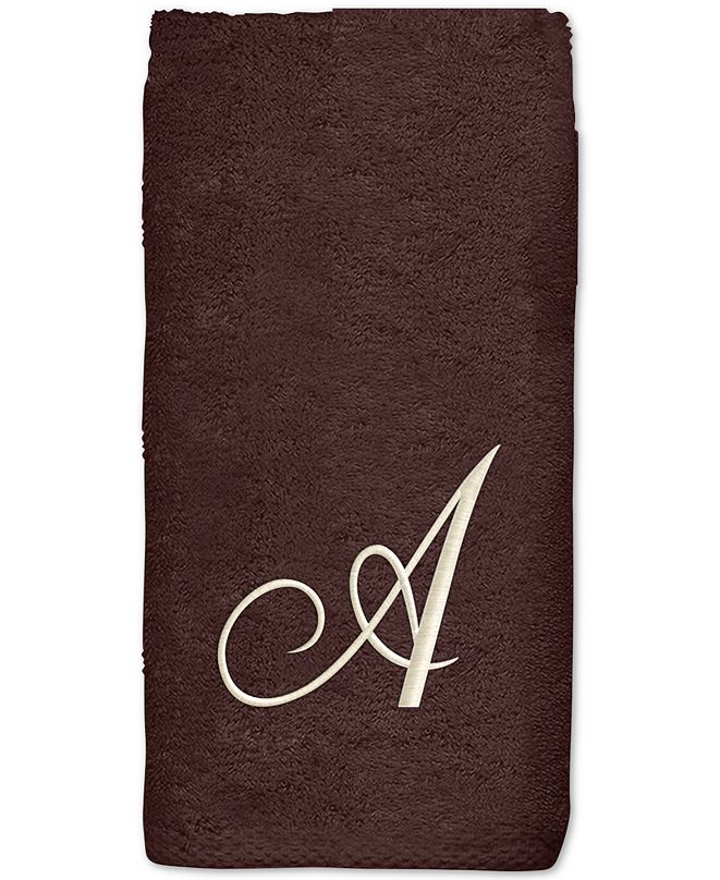 Avanti Initial Script Embroidered Hand Towel & Reviews Bath Towels