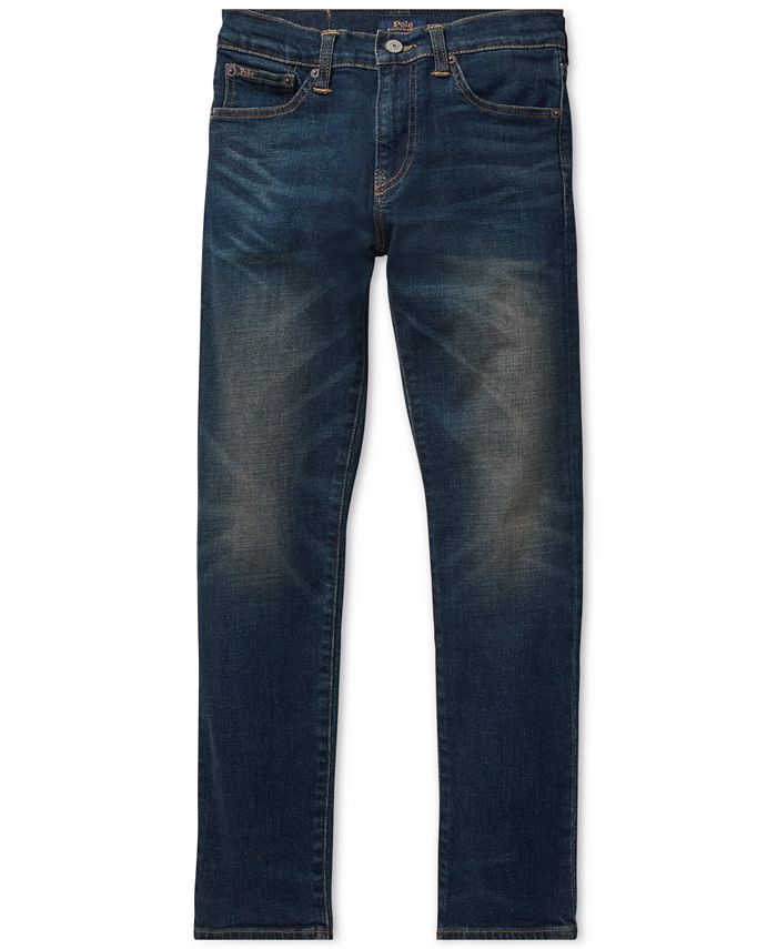 Polo Ralph Lauren Men's Big & Tall Light Wash Stretch Five-Pocket Jeans