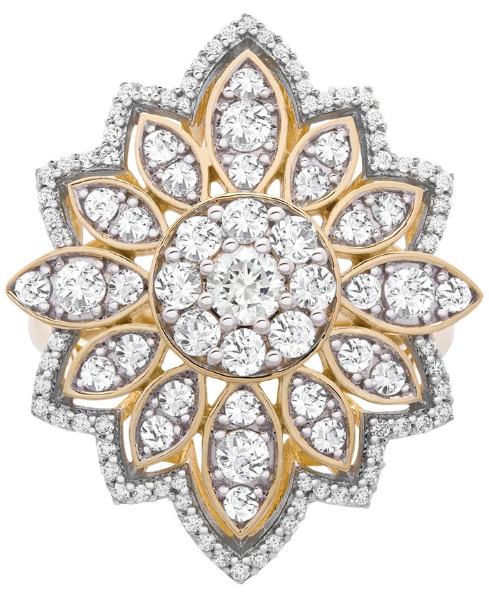 Wrapped in Love Diamond Flower Cluster Ring (11/2 ct. t.w.) Ring in