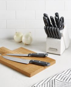 Farberware 15 Pc Rustic White Wash Cutlery Set Reviews Cutlery Knives Kitchen Macy S