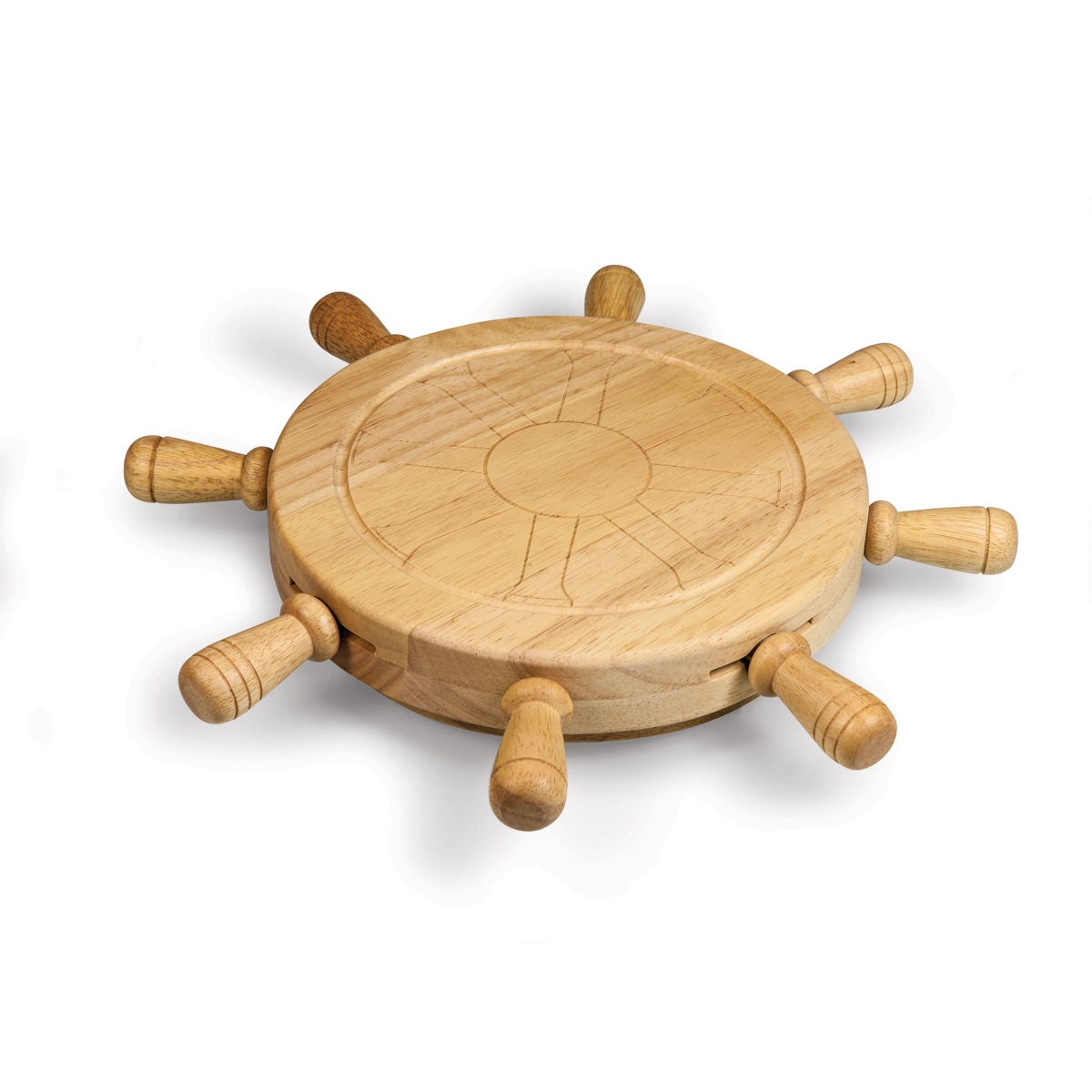 Toscana by Picnic Time Mariner Lazy Susan Cheese Cutting Board & Tools Set