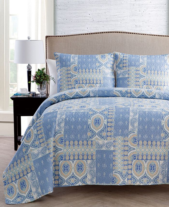 VCNY Home Adisa Patchwork 3Pc. Full/Queen Quilt Set Macy's