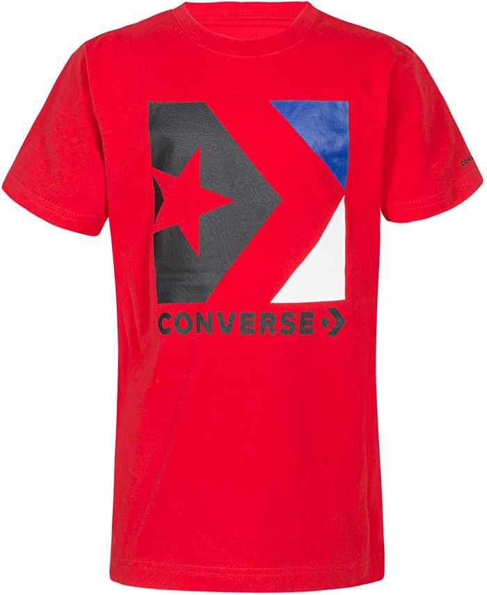 Converse Big Boys Chevron Star Logo Graphic Cotton T-Shirt - Macy's