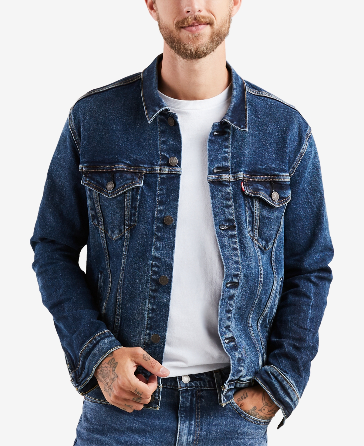 Levi's Men's Regular Fit Stretch Denim Trucker Jacket In Colusa