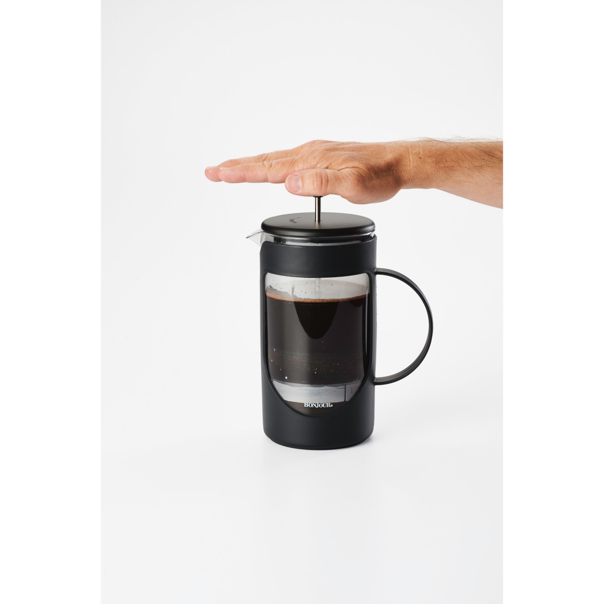 BonJour Coffee Unbreakable Plastic French Press with Lock and Toss Filter