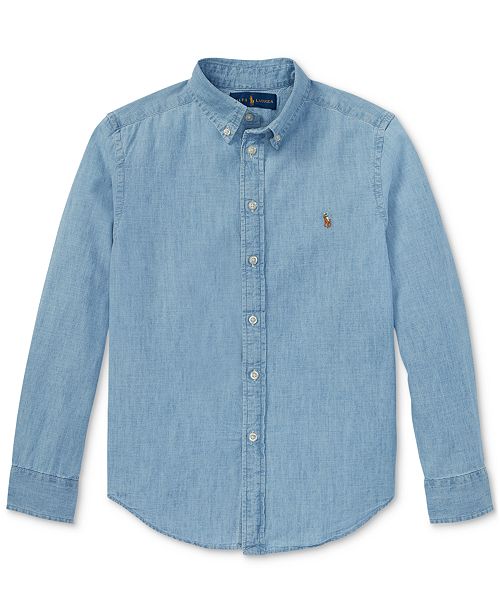 Polo Ralph Lauren Big Boys Cotton Chambray Sport Shirt & Reviews
