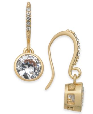 Alfani - Gold-Tone Crystal Drop Earrings