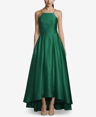 betsy & adam satin evening gown