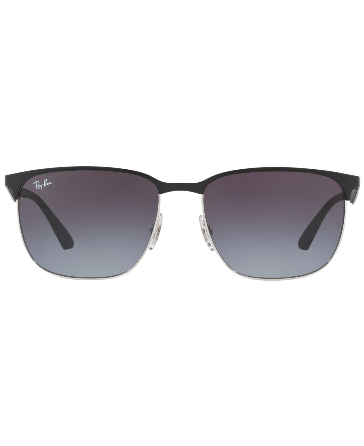 Ray Ban Sunglasses, Rb3569 In Silver Top Black,grey Gradient Dark Gr