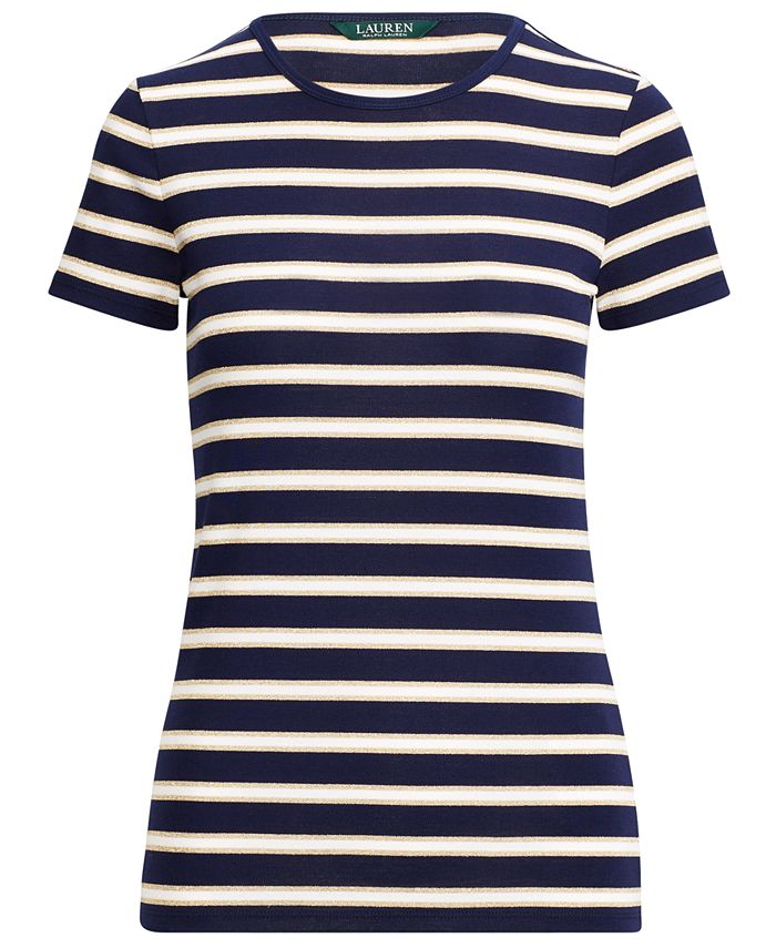 Lauren Ralph Lauren Striped T-Shirt & Reviews - Tops - Women - Macy's