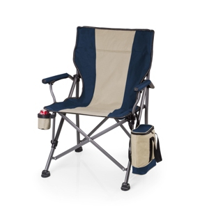 Picnic Time By  Navy Outlander Folding Camp Chair With Cooler In Navy