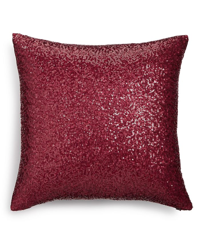 Martha Stewart Collection Sequin 18" Square Decorative Pillow, Created