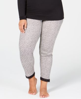 Cuddl Duds - Plus Size Softwear Lace-Trim Stretch Leggings