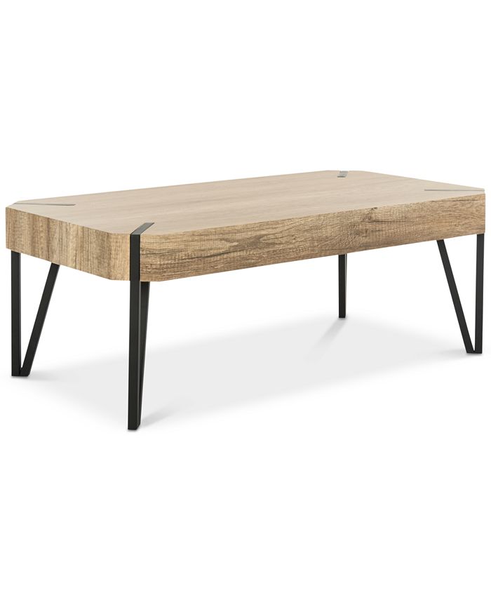 Furniture Liann Rustic Coffee Table, Quick Ship - Macy's