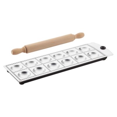 Anolon - (r) Gourmet Prep 12-Imprint Ravioli Press with Mini Rolling Pin