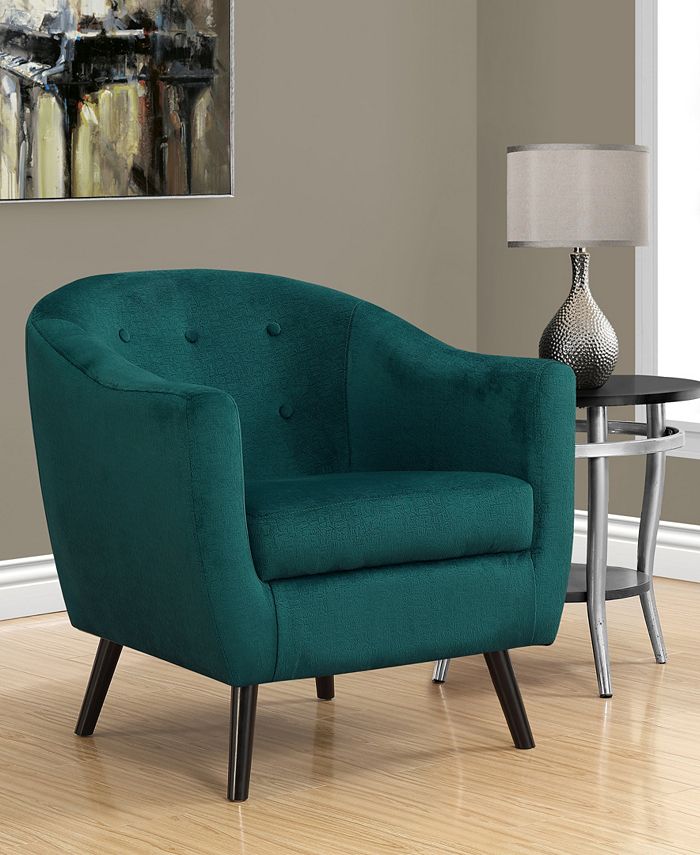 Monarch Specialties Accent Chair Emerald Green Mosaic Velvet Macy's