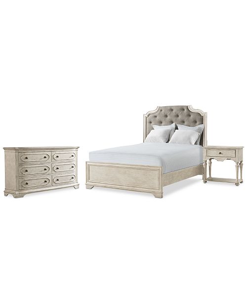 Hadley Bedroom Furniture 3 Pc Set California King Bed Nightstand And Dresser Created For Macy S