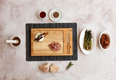 Toscana&reg; by Icon Glass Top Cutting Board & Knife Set