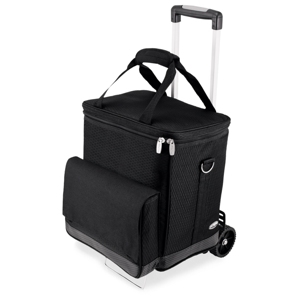 PICNIC TIME LEGACY BY PICNIC TIME CELLAR 6-BOTTLE WINE CARRIER & COOLER TOTE WITH TROLLEY