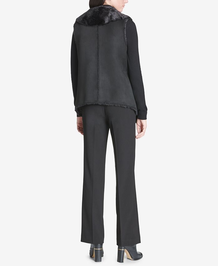Calvin Klein FauxSuede FauxFur Vest Macy's