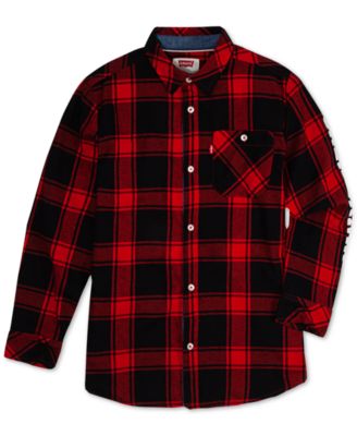Levi's - Big Boys Plaid Woven Shirt