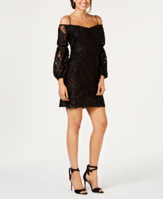 Laundry by Shelli Segal - Burnout Velvet Off-The-Shoulder Sheath Dress