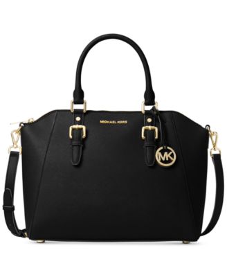 michael michael kors ciara large leather satchel