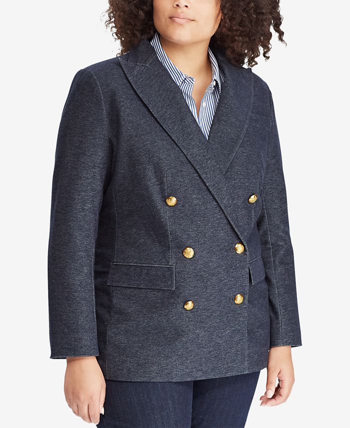 Lauren Ralph Lauren Plus Size Denim Twill Blazer Macy's