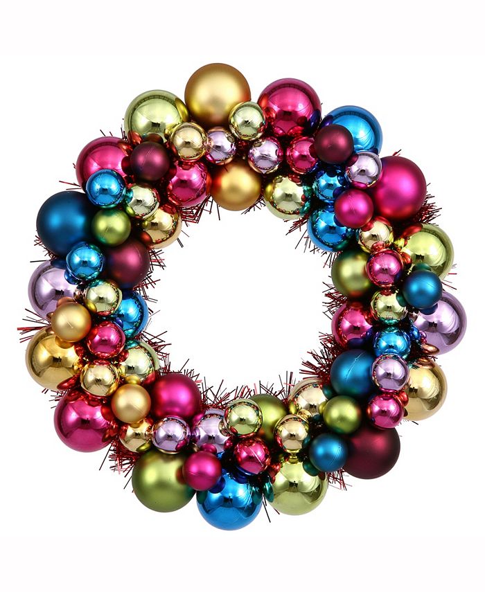 Multicolor Ball Ornament Wreath
