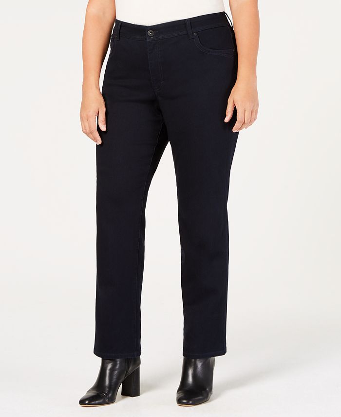 Style & Co Plus & Petite Plus Size High-Waist Straight Jeans, Created ...