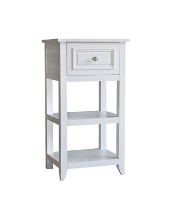 Elegant Home Fashions Dawson Floor Cabinet with Single Door White