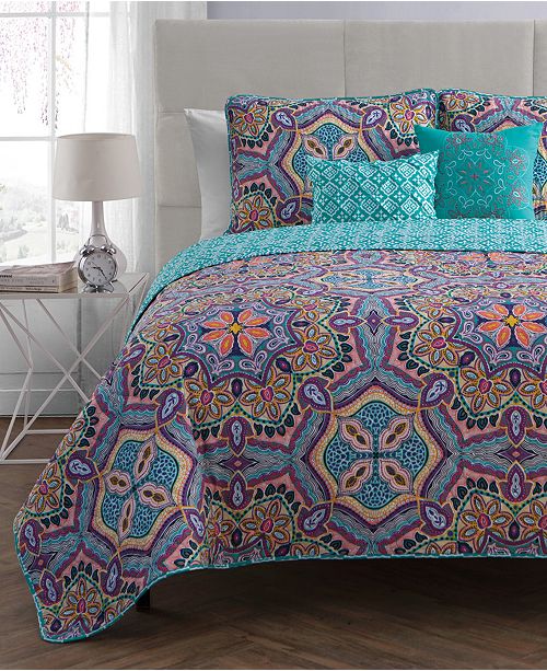 VCNY Home Yara Reversible Quilt Set Collection & Reviews Quilts