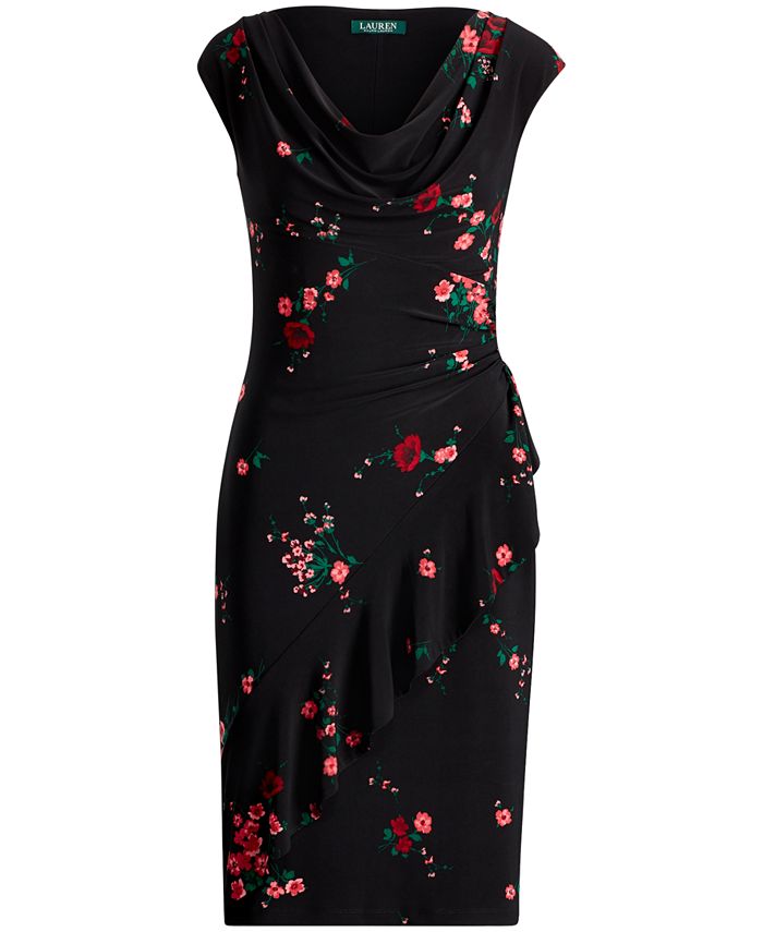 Lauren Ralph Lauren Ruffle-Trim Floral-Print Dress - Macy's